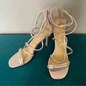 Chinese Laundry Metallic Strappy Heels